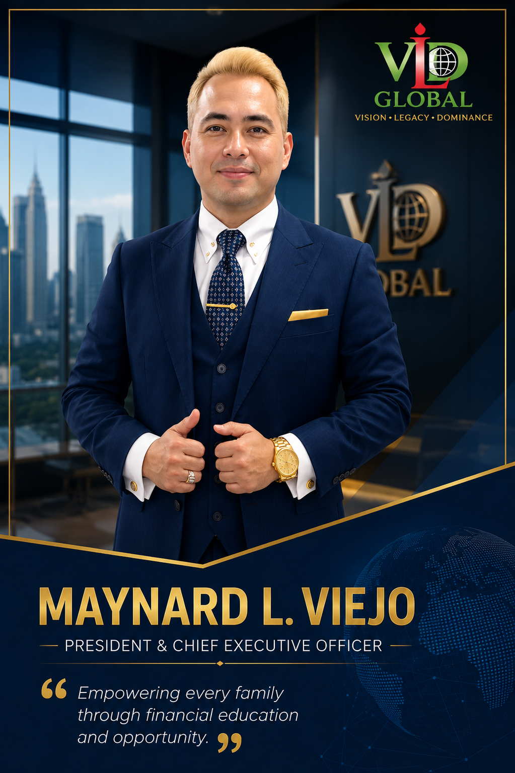 Maynard L. Viejo, President and Chief Executive Officer